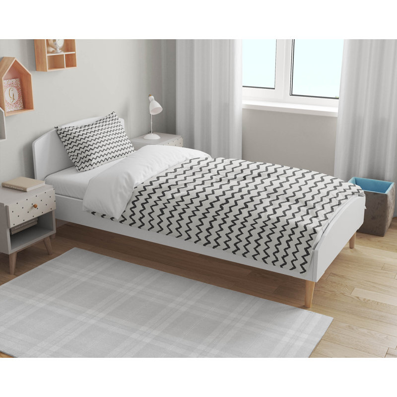Chevron Wave Decorative Lightweight Comforter Set, Ivory