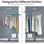 Heavy Duty Clothes Rail 238kg (525lbs) Capacity, Extendable Hanging Rack with Lockable Wheels & Shelves-464604420
