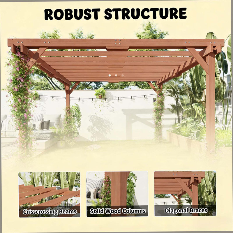 Pergola de jardin en bois, pergola d'extérieur