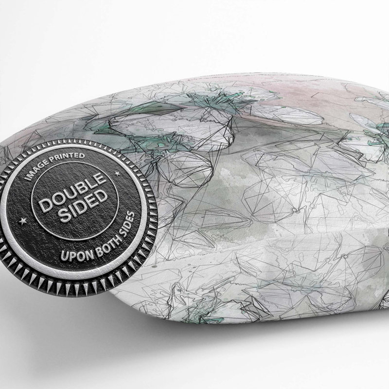 Floral Square Throw Cushion, 55cm H x 55cm W x 20cm D
