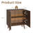 Erommy 2 - Door Accent Cabinet With Adjustable Shelves, Buffet Cabinet With Sculptural Wave Design For Dining Room, Living Room