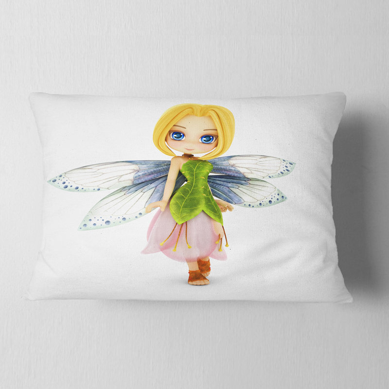 Coussin lombaire floral avec ailes