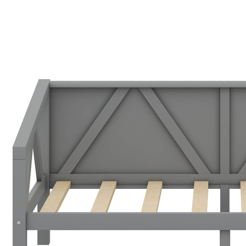 Lit de jour peu encombrant, Gris, Lit simple