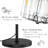 Elegant K9 Crystal Floor Lamp With Finish, On/Off Foot Switch, Compatible With E26 Bulbs (Bulb Not Included)-1725730962