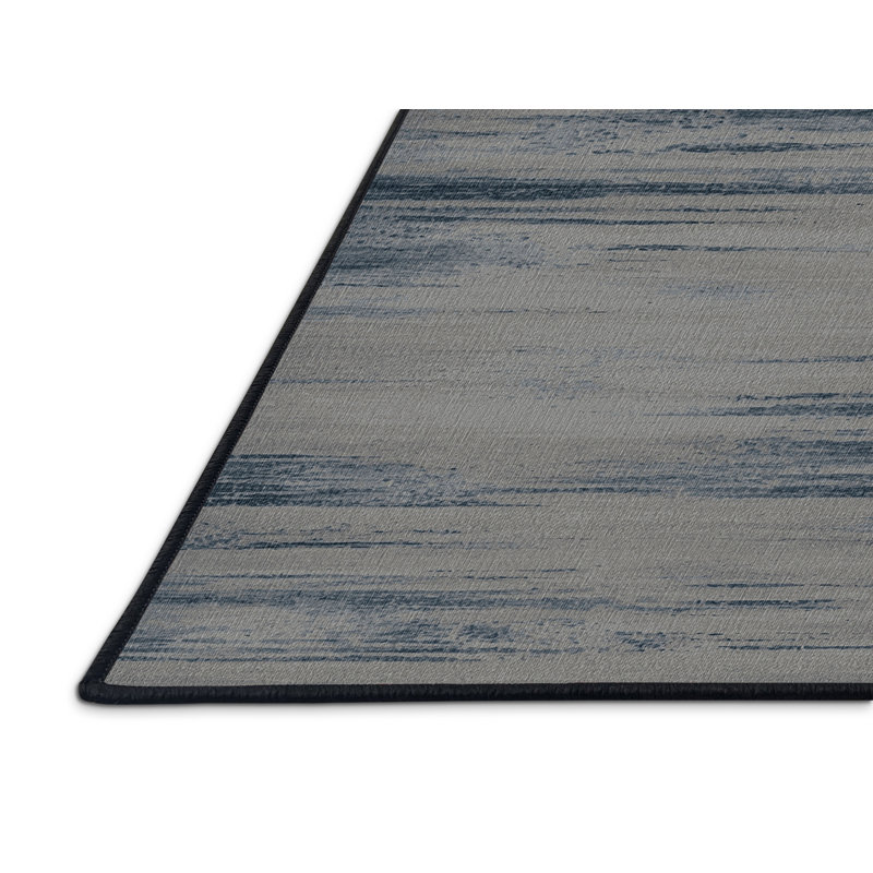 Tapis abstrait gris lavable à la machine, Carré 3 pi
