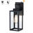 1-Light Matte Black Outdoor Wall Lantern with Dusk to Dawn-473406139