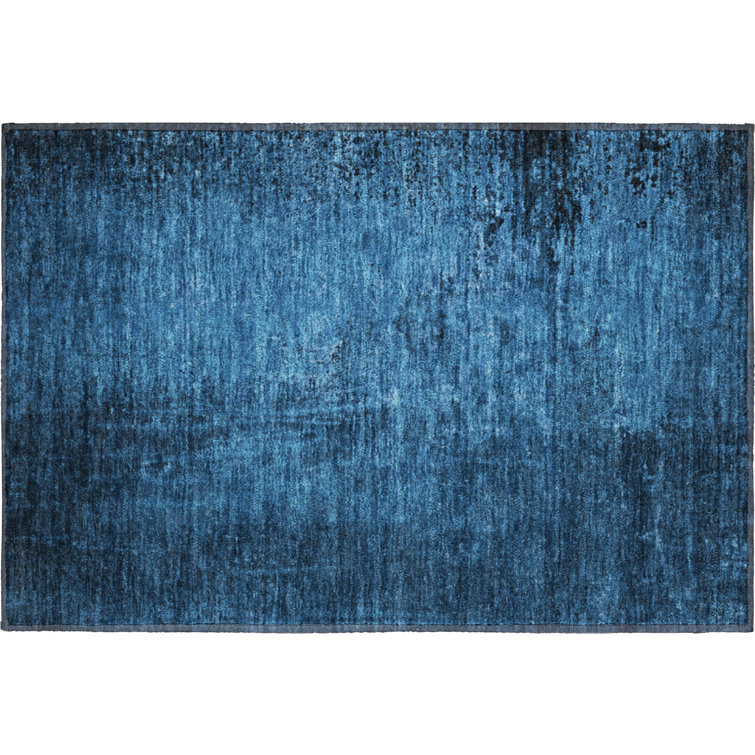 Premium Machine Washable Cerrito AMF554 Navy Rug