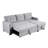 Upholstered Pull out Sectional Sofa with Chaise