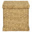 Boîte de rangement en osier de jacinthe d'eau, couleur naturelle, 42 cm (L) x 42 cm (P) x 42 cm (H).