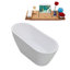 1501.1mm x 718.8mm Freestanding Soaking Acrylic Bathtub