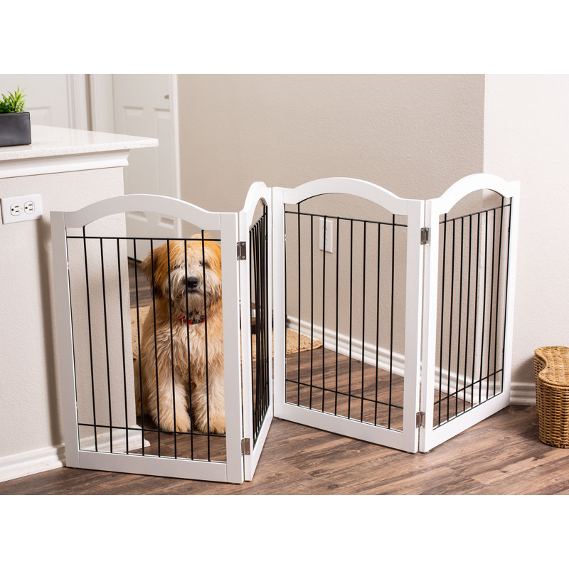 Barrière autoportante pour animaux, Blanc