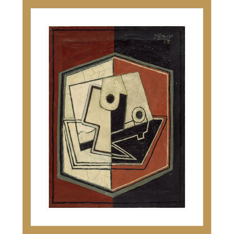 «Glass and Tube» par Pablo Picasso, impression giclée sur cadre, H 29,15 po x l 23,5 po