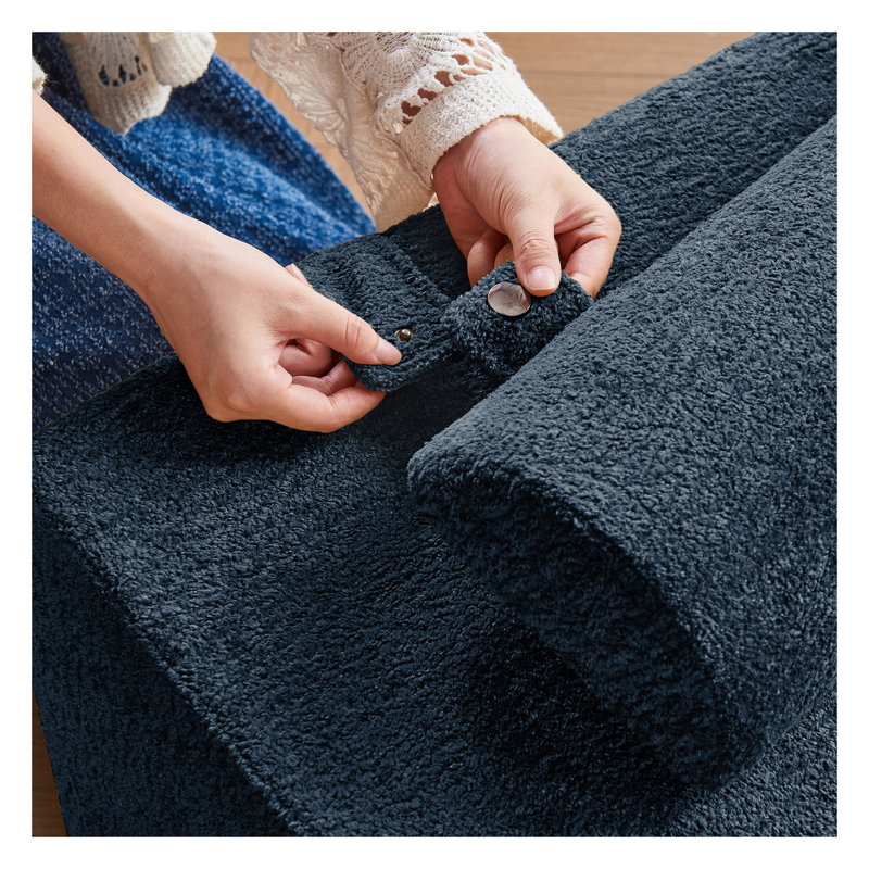 Canapé-lit en velours pliable convertible MDS-S l 40,16 po x P 30,31 po x H 17,32, 17.72, Navy