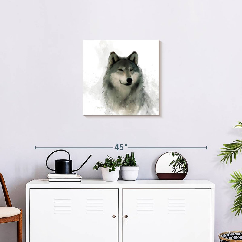 Crowle Rainsoft Wolf, 20" H x 20" W
