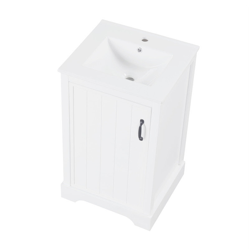  Meuble-lavabo de 20 po Vesselka, Blanc / Blanc