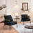 Dajauna Midcentury Modern Upholstered Metal Frame Chenille Arm Accent Chair-528104801
