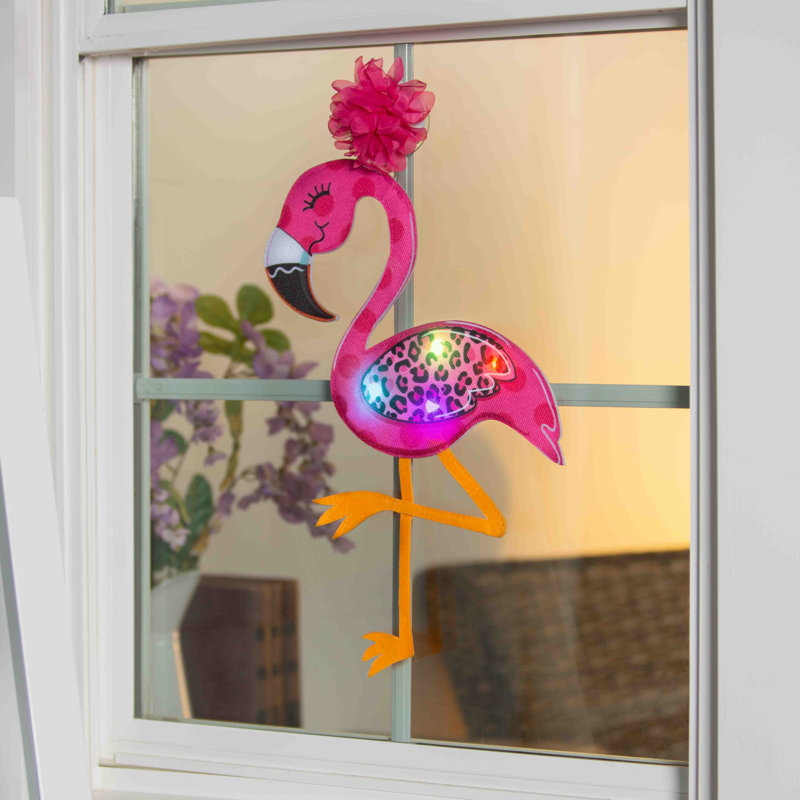 Décoration de fenêtre Hadwig Coastal Flamingo