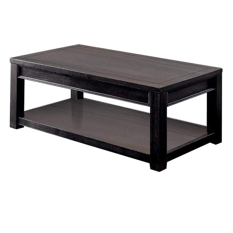 Table basse avec rangement Maxillaria, Noir antique