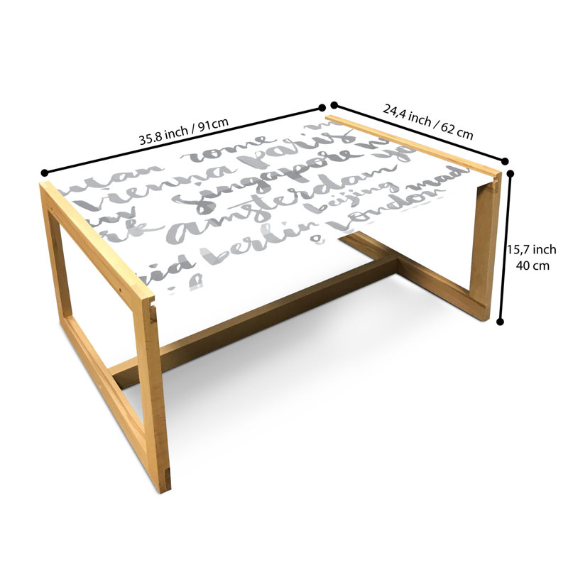 Jaisleen Sled Coffee Table, 90cm H x 62cm W x 40cm D