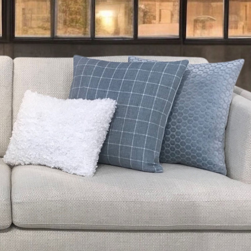 Rectangular Pillow Cover & Insert, Gray, 16"H x 30"W