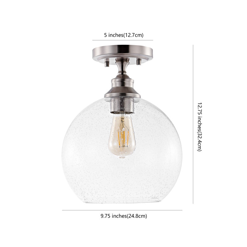 Chused Glass Semi Flush Mount
