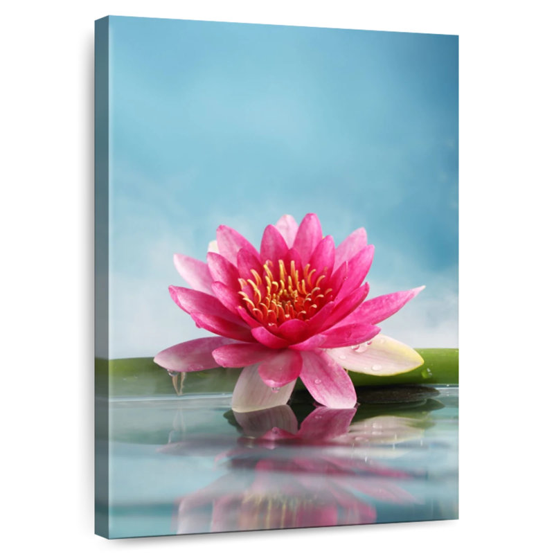 Kerrick Pink Lily And Bamboo, 39" H x 26" W