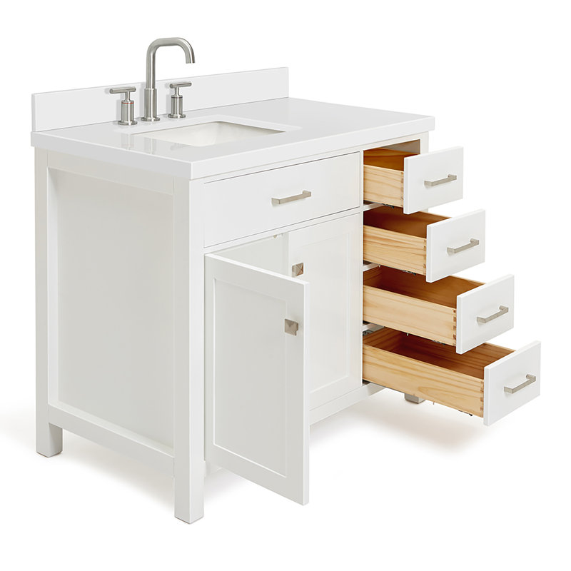 Ensemble de meuble-lavabo simple 43 po Abbate, Blanc