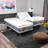 Renanim Split King Massaging Adjustable Bed with 14" Memory Mattress, USB, Underbed Light, Wireless Remote & App Control Zero Gravity Bed