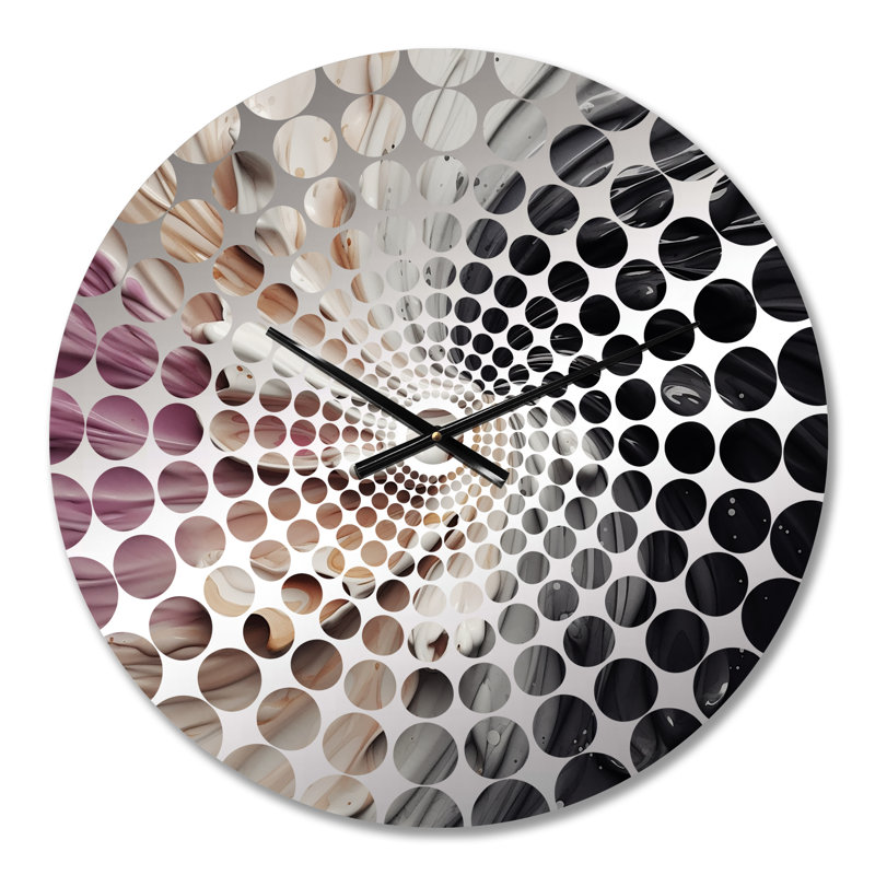 Burlands - Horloge murale peinture abstraite, Médium