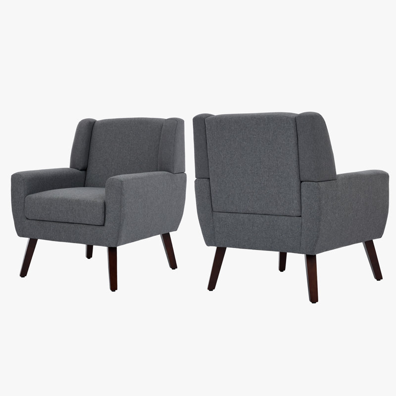 Jaqueze 73.7Cm Wide Armchair, Grey Polyester Blend/Linen