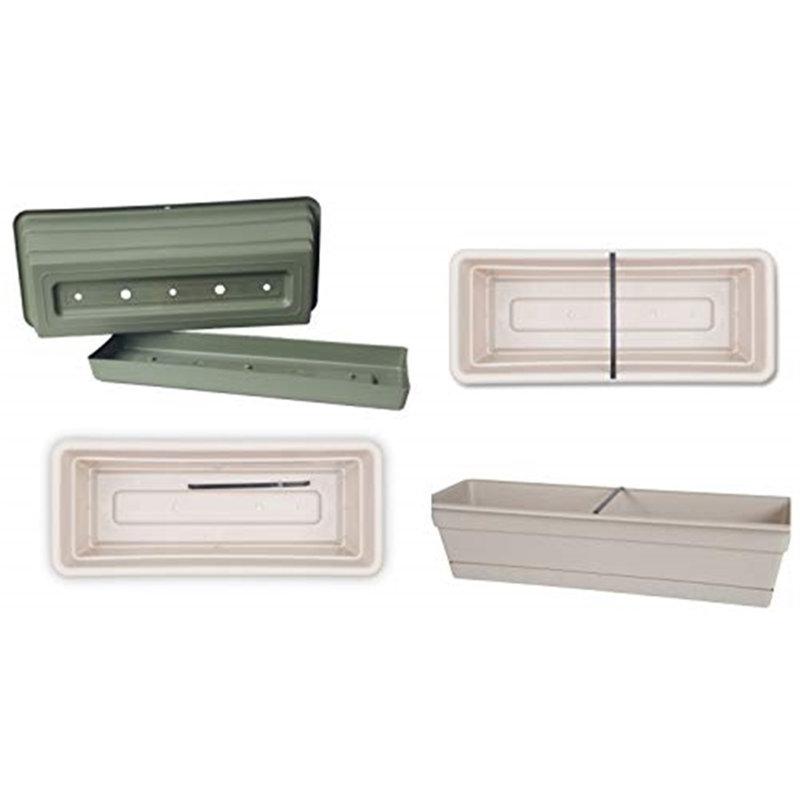 Kiyohara Window Box Planter, 8" H x 10" W x 24" D, Brown 