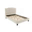 Superbe meuble de chambre capitonné moderne blanc cassé / beige en similicuir 1pc-121061534-121061536