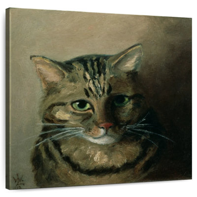 Brampt A Head Study Of A Tabby Cat
