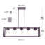 Luminaire suspendu carré / rectangulaire pour îlot de cuisine à 5 lumières Rawland-644161377-667488231