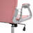 PU Leather Home Office Chair,Button Tufted Desk Chair with Padded Armrests,Adjustable Height and Swivel Wheels,Pink-1711691000