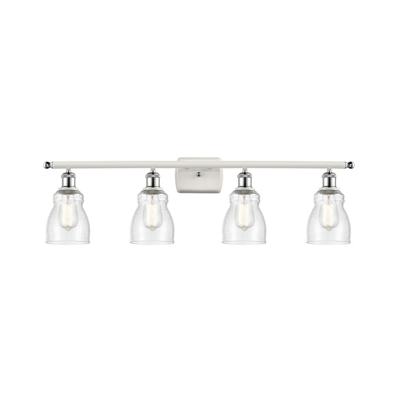 Éclairage pour salle de bain 3 lumières Mccarver, Grainé, Blanc / chrome poli, Ampoule non incluse