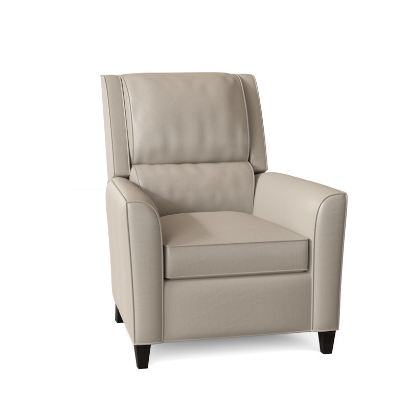 Roswell Recliner, Cobblestone, Empyrean Mist Genuine Leather, Manual