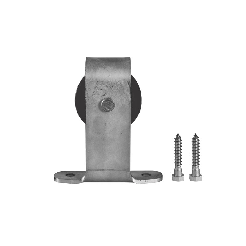 Ensemble de quincaillerie de porte de grange coulissante 407, 72 po, Meulé inoxydable
