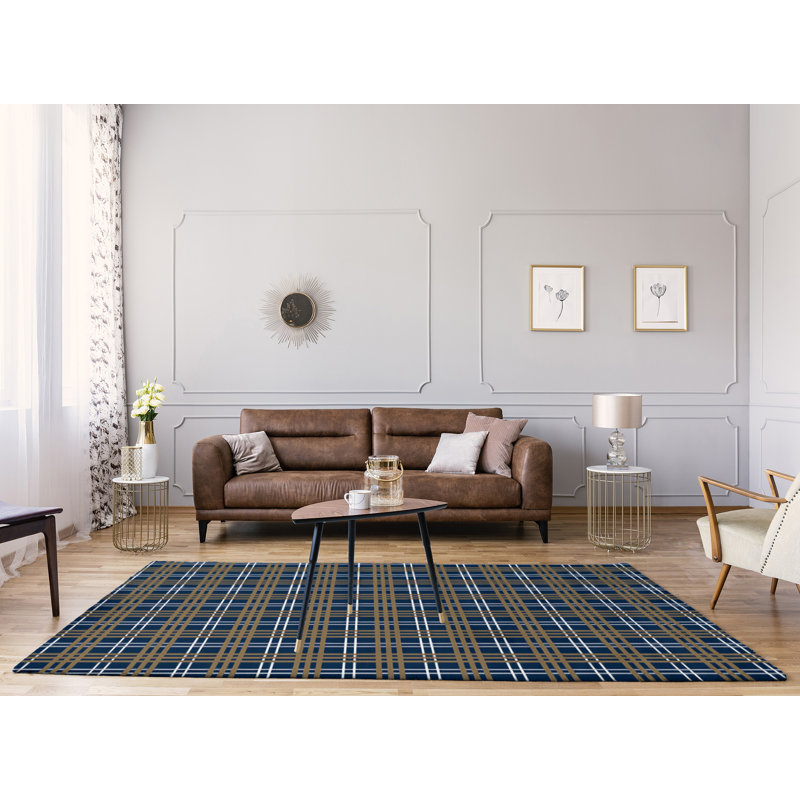 Plaid Indoor Rug, Rectangle 5' x 7'
