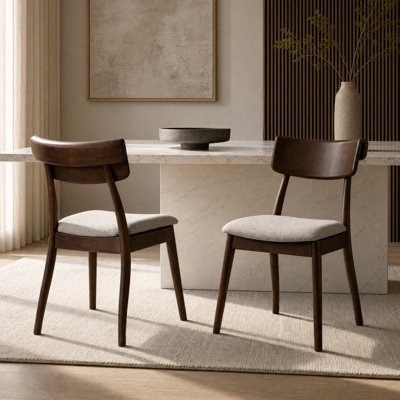 Chaise d'appoint en bois massif Rozella