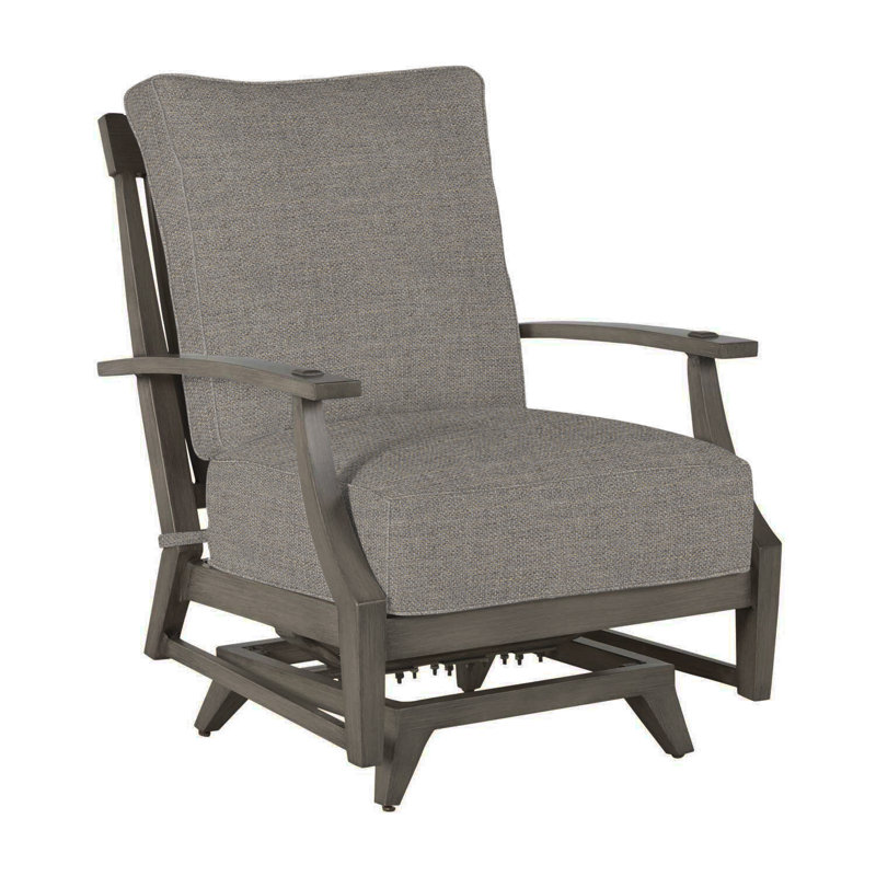 Méridienne Croquet Aluminium Spring - Gris ardoise, Welt + Standard Fill, InsideOut® Rollo ‑ lin argent, Gris ardoise