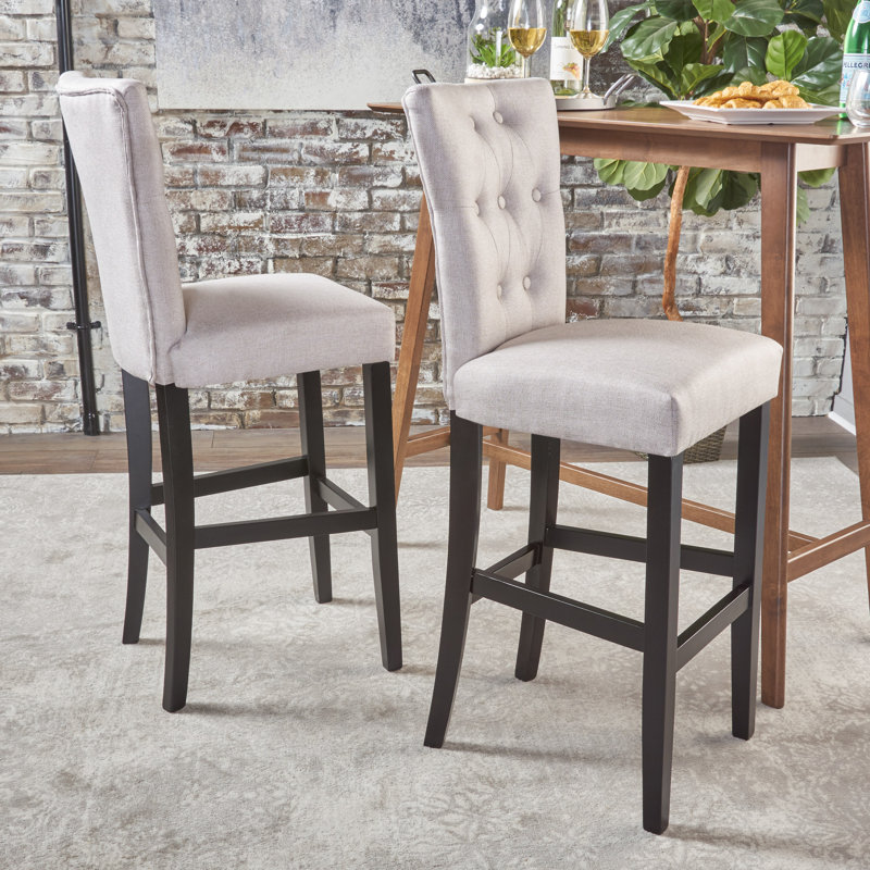 Tabouret de bar 30 po Schiller, Tissu couleur blé