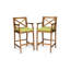 Tabourets d'extérieur en bois d'acacia avec coussins résistants à l'eau-1763243709