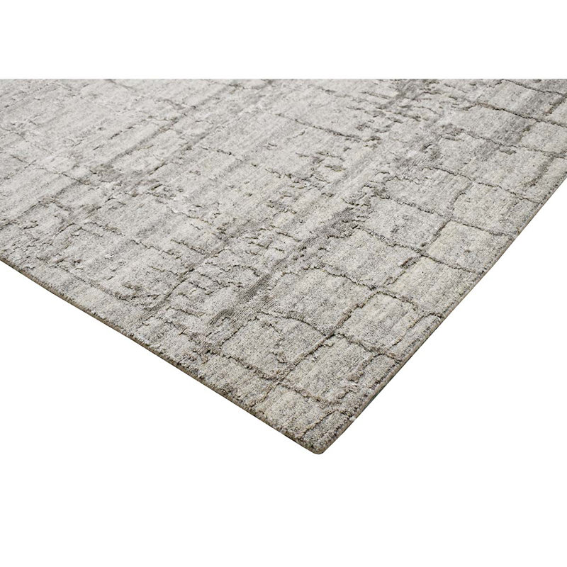 Hand-Knotted High-Quality Natural and Silver Area Rug