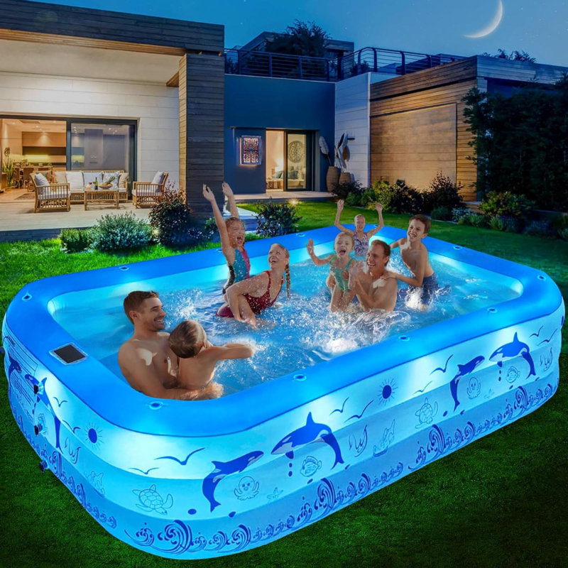 Textles Hub Vinyl Rectangle Inflatable Pool