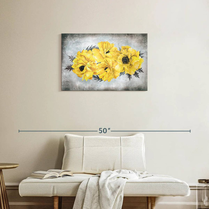 Coquelicots jaunes en pleine floraison Harnek, H 20 po x l 30 po