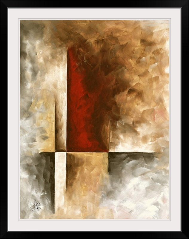 «Goldsby Burnish» par Megan Duncanson, reproduction d'art, l 44 po x P 35 po x H 1 po, Cadre noir