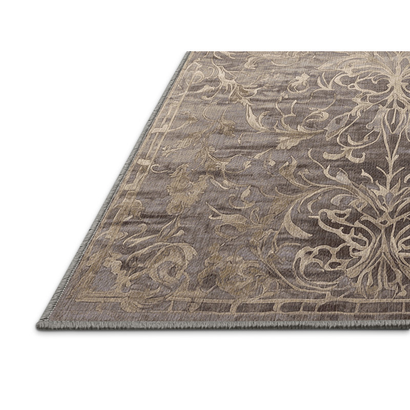 Tapis gris lavable à la machine