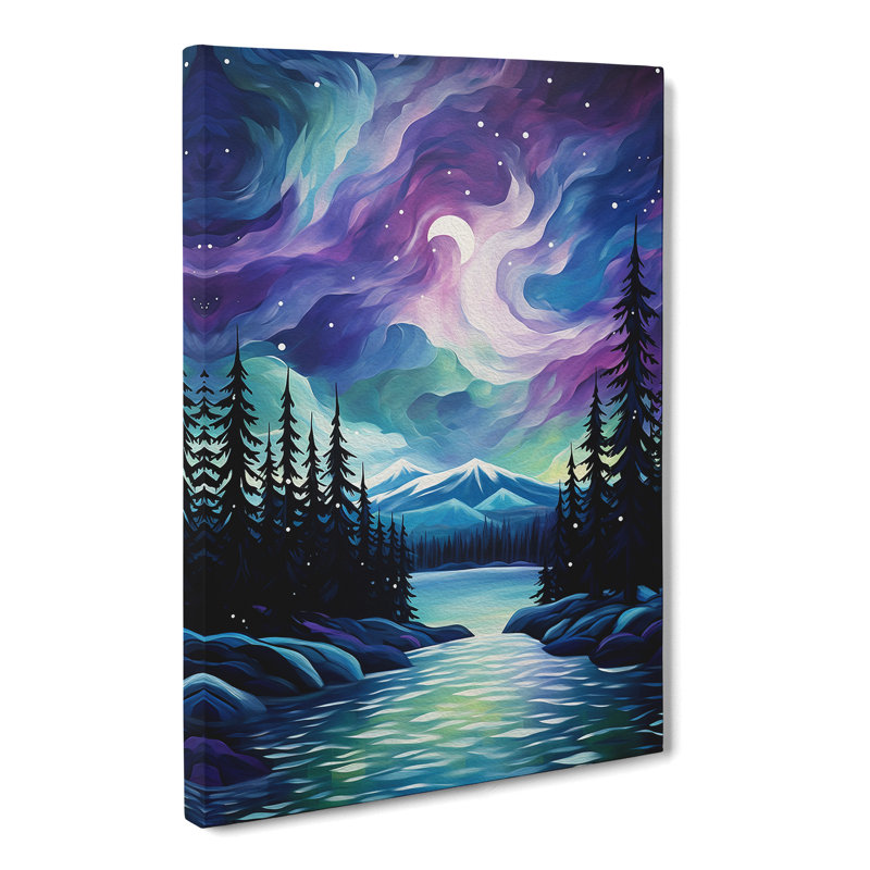 Northern Lights Abstract No.2 - Wrapped Canvas Print, 76cm H x 50cm W x 3cm D
