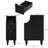 7.87" Fluted Nightstands with 2 Drawers & Storage, Narrow Bedside Table for Bedroom Living Room Sofa Office-1053573535
